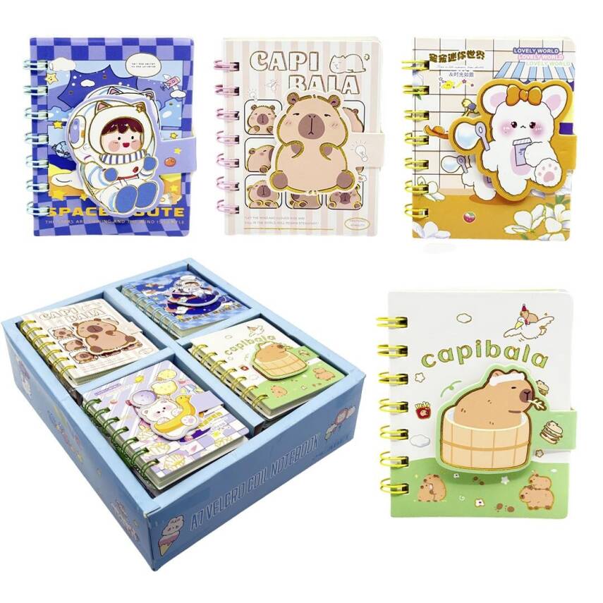 Mikro Velcro Coil Spiralli Mini Not Defteri Çizgili 80 Yp A7 - 1