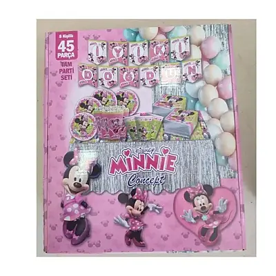 Minnie Temalı Parti Seti 8 Kişilik 45 Parça - 1