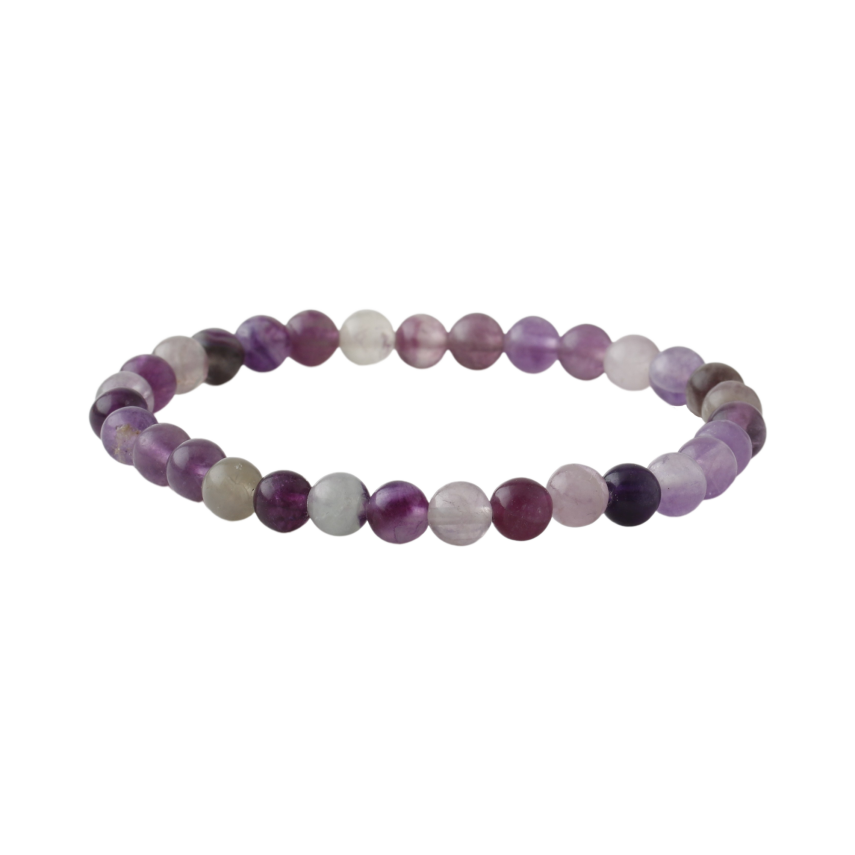 Mor Florit 6mm Doğal Taş Bileklik - 2