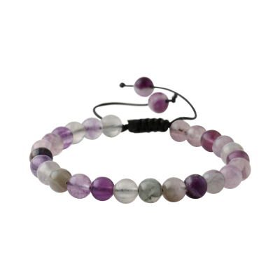 Mor Florit 8mm Doğal Taş Bileklik - Osmanlı Doğaltaş