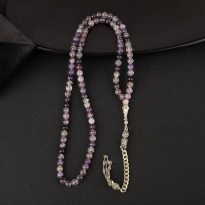 Mor Florit Doğal Taş Tesbih 99luk - 6mm - 3