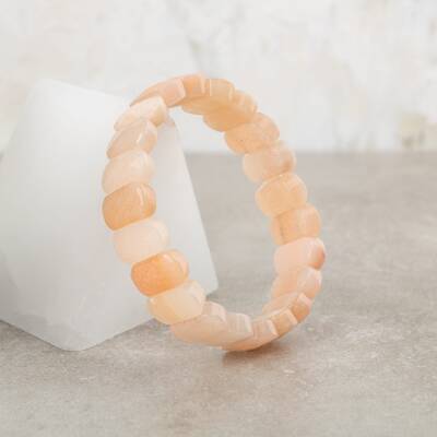 Morganit Doğal Taş Geniş Kesim Bileklik - 2