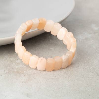 Morganit Doğal Taş Geniş Kesim Bileklik - 3