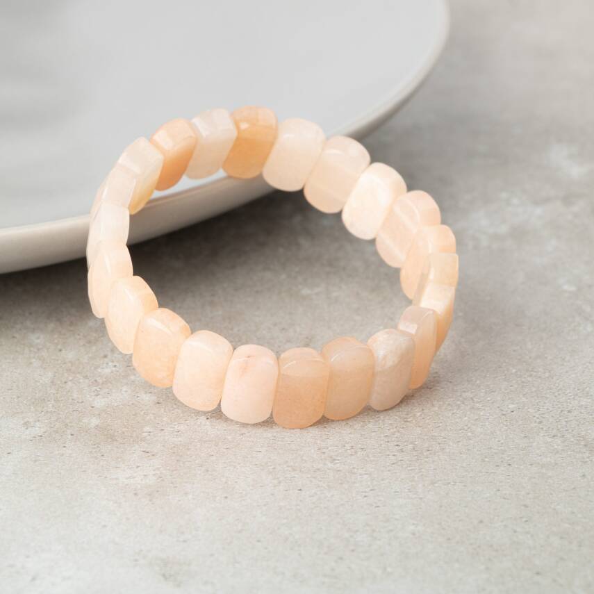 Morganit Doğal Taş Geniş Kesim Bileklik - 3