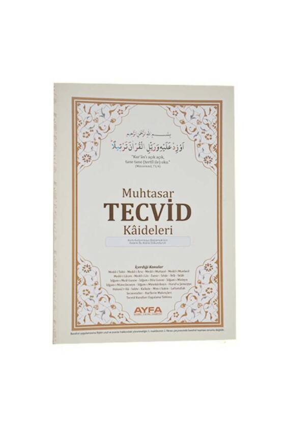 Muhtasar Tecvid Kaideleri Kartelası - 1