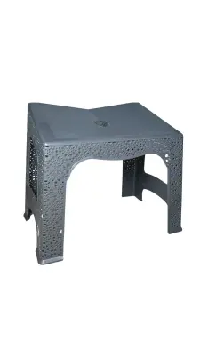 Nakışlı Plastik Rahle - Gri - 3