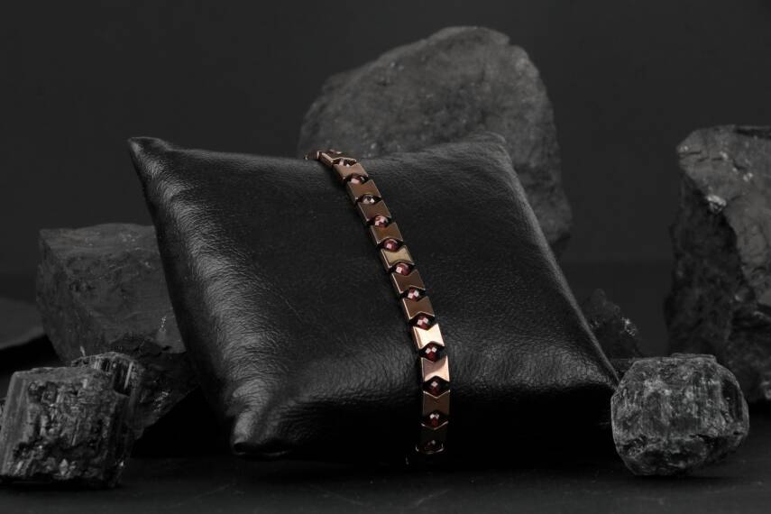 Narina Lal-Hematit Doğal Taş Erkek Bileklik - 2