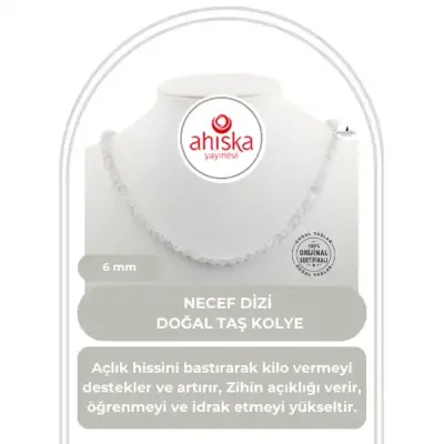 Necef 6 mm Dizi Doğal Taş Kolye - Doğal Taş (1)