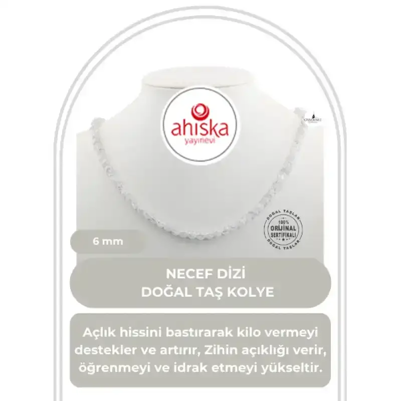 Necef 6 mm Dizi Doğal Taş Kolye - 2
