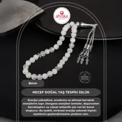 Necef Doğal Taş Tesbih 33lük - 8mm - Doğal Taş (1)