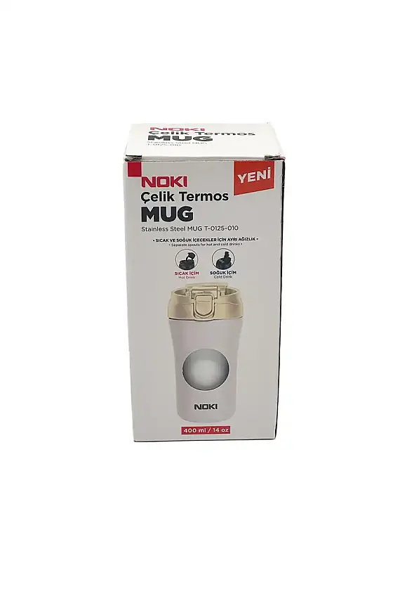 Noki Çelik Kahve Kupası Beyaz 370 ml - 1