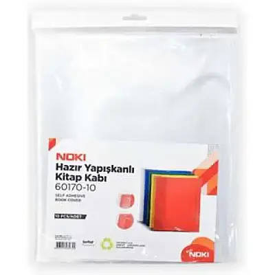 Noki Hazır Yapışkanlı Kitap Kabı 10 Lu Şeffaf - Noki (1)
