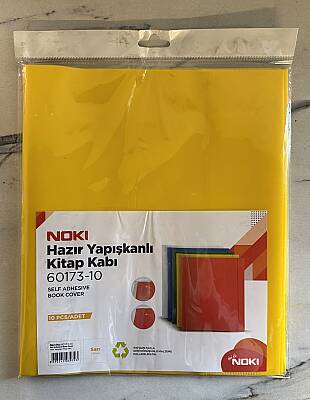 Noki Hazır Yapışkanlı Kitap Kabı A4 10 Lu Sarı - Noki