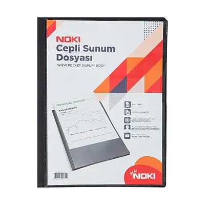 Noki Sunum Dosyası 40 Lı Cepli Siyah - 4