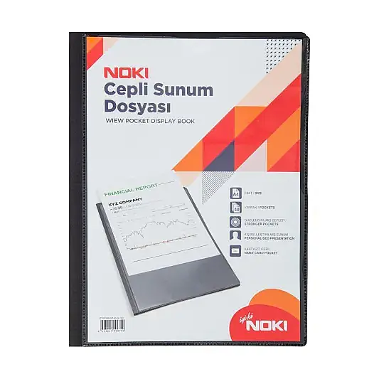 Noki Sunum Dosyası 40 Lı Cepli Siyah - 4