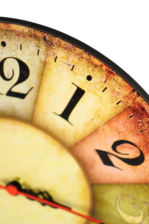 Nostaljik Eskitme Renkli Duvar Saati 30 x 30 cm - 3