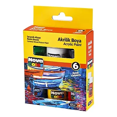 Nova Color Akrilik Boya 17 ml 6 Lı - 1