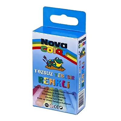 Nova Color Tebeşir Tozsuz 10 Lu Renkli - 3