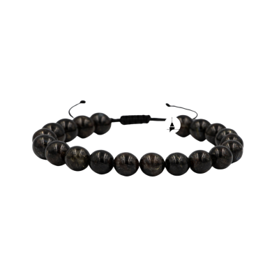 Nuummite 8mm Merdiven Kapama Doğal Taş Bileklik - 2