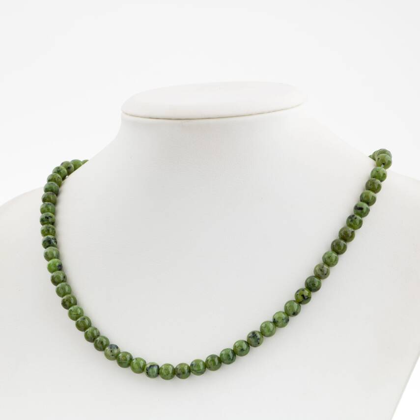 Obsidyen 6 mm Dizi Doğal Taş Kolye - 1