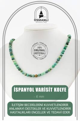 Obsidyen 6 mm Dizi Doğal Taş Kolye - 2