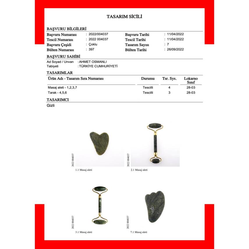 Obsidyen Taşı Roller Masaj Aleti - 5