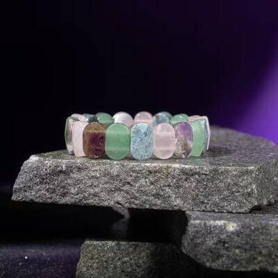 Oğlak Burcu Bileklik Ametist, Pembe Kuvars, Yeşil Aventurin, Yosunlu Akik - 3