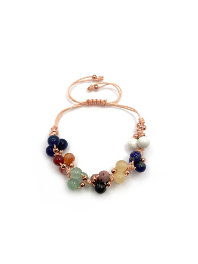 Öğrenci Bilekliği Doğal Taş Merdiven Kapama İpli Model Lapis - Sodalit - Karnelyan Akik - Kalsit - Aventurin - Rodonit - Havlit - 2