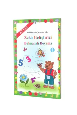 Okul Öncesi Çocuklar İçin Zeka Geliştirici Bulmacalı Boyama - 4-5 Yaş - Uysal Yayıncılık