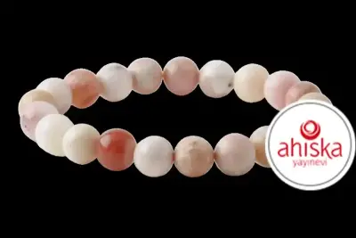 Opal Pembe 10mm Doğal Taş Bileklik - 1