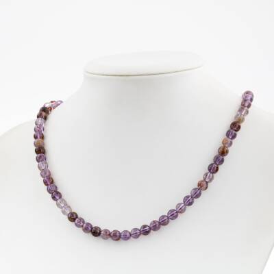 Opal Pembe 6 mm Dizi Doğal Taş Kolye - Osmanlı Doğaltaş