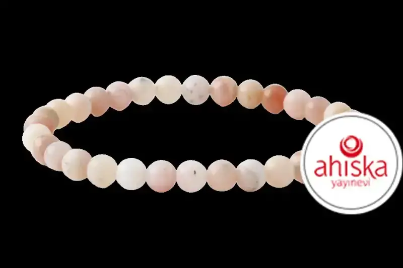 Opal Pembe 6mm Doğal Taş Bileklik - 2