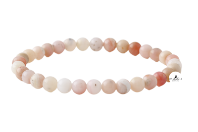 Opal Pembe 6mm Doğal Taş Bileklik - Osmanlı Doğaltaş