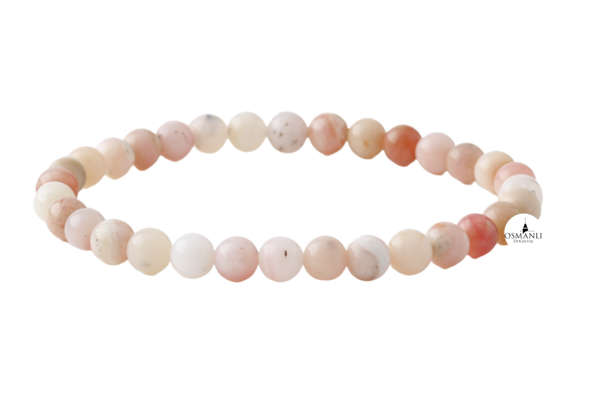 Opal Pembe 6mm Doğal Taş Bileklik - 1