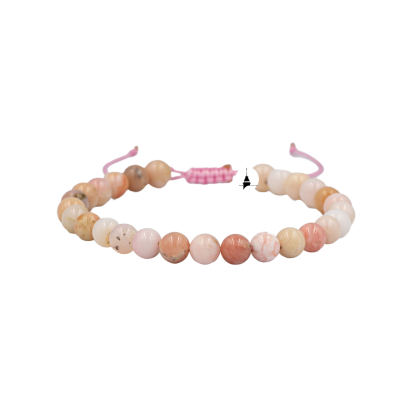 Opal Pembe 6mm Merdiven Kapama Doğal Taş Bileklik - 2