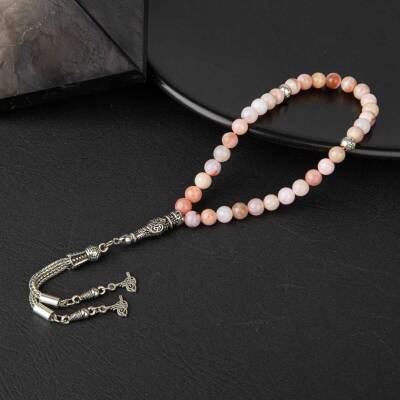 Opal Pembe Doğal Taş Tesbih 33lük - 6mm - Doğal Taş (1)