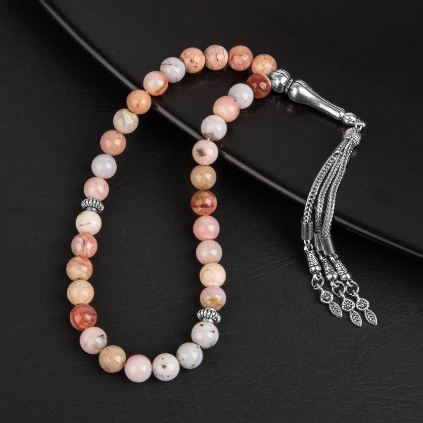 Opal Pembe Doğal Taş Tesbih 33lük - 8mm - 3