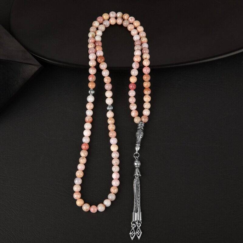 Opal Pembe Doğal Taş Tesbih 99luk - 6mm - 3