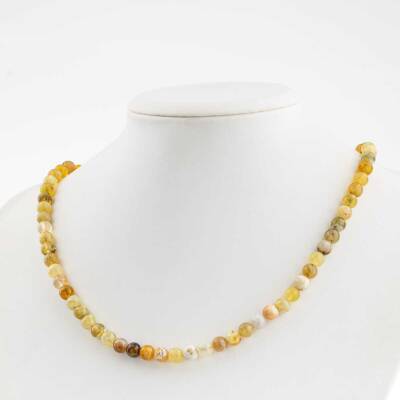 Opal Sarı 6 mm Dizi Doğal Taş Kolye - Doğal Taş (1)