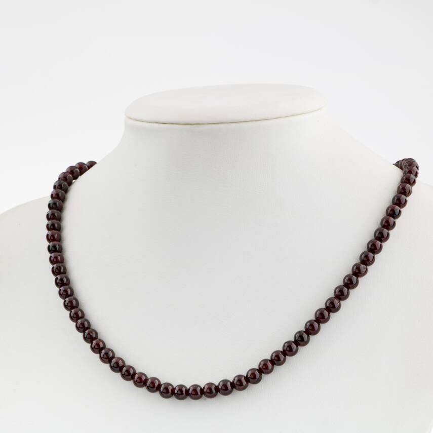 Opal Sarı 6 mm Dizi Doğal Taş Kolye - 1