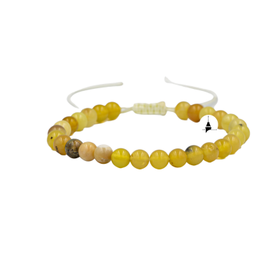 Opal Sarı 6mm Merdiven Kapama Doğal Taş Bileklik - Osmanlı Doğaltaş
