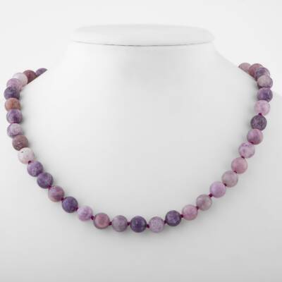 Opal Sarı 8 mm Düğümlü Doğal Taş Kolye - Osmanlı Doğaltaş