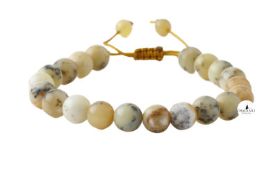 Opal Sarı 8mm Merdiven Kapama Doğal Taş Bileklik - 2