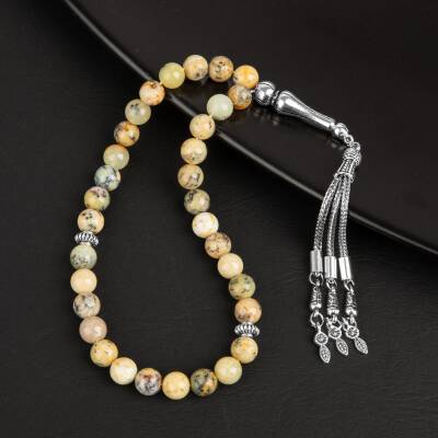 Opal Sarı Doğal Taş Tesbih 33lük - 8mm - Osmanlı Doğaltaş