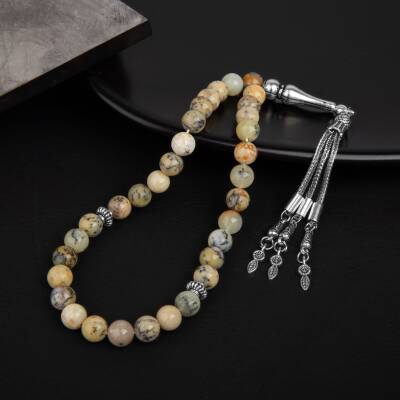 Opal Sarı Doğal Taş Tesbih 33lük - 8mm - 2