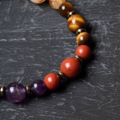 Osmanlı Doğal Taş Sertifikalı Akrep Burcu Doğal Taş Bileklik - 3