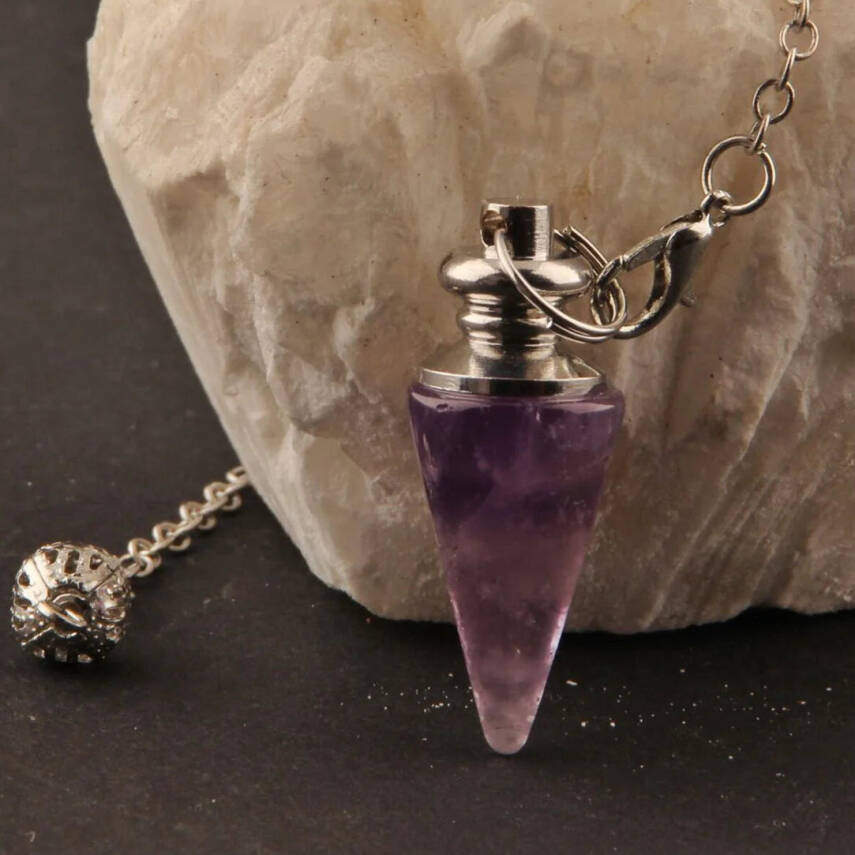 Osmanlı Doğal Taş Sertifikalı Ametist Pandül - 1
