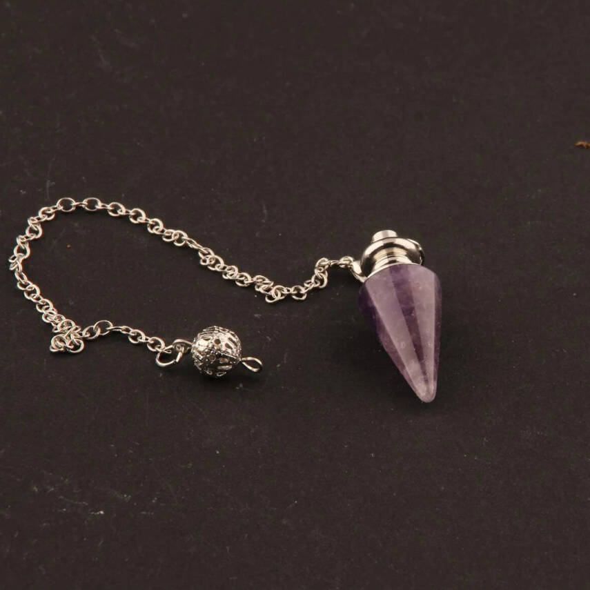 Osmanlı Doğal Taş Sertifikalı Ametist Pandül - 2