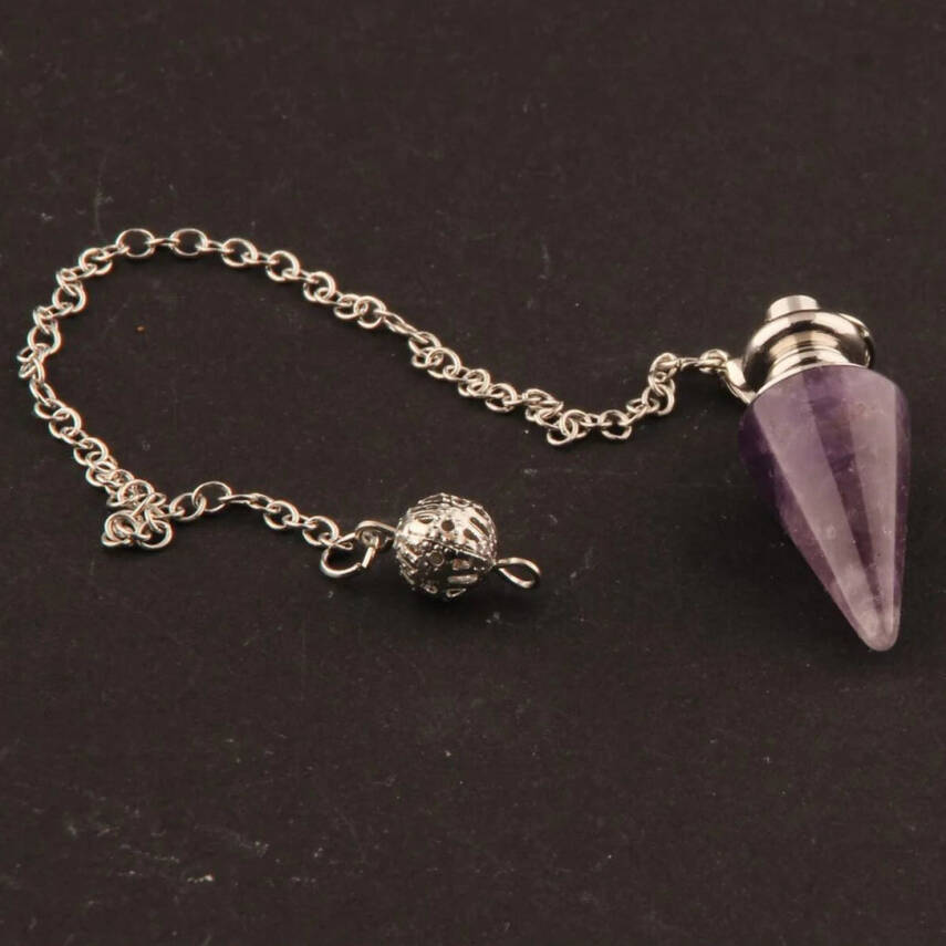 Osmanlı Doğal Taş Sertifikalı Ametist Pandül - 4