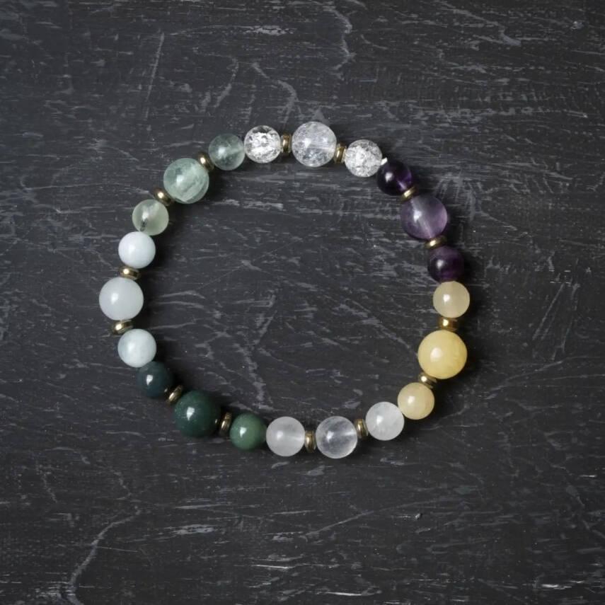 Osmanlı Doğal Taş Sertifikalı Balık Burcu Doğal Taş Bileklik - 5